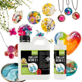 Clear Resin for Jewellery Making 3:1 Epoxy Kit Super Ultra Clear Doming and Casting 1kg