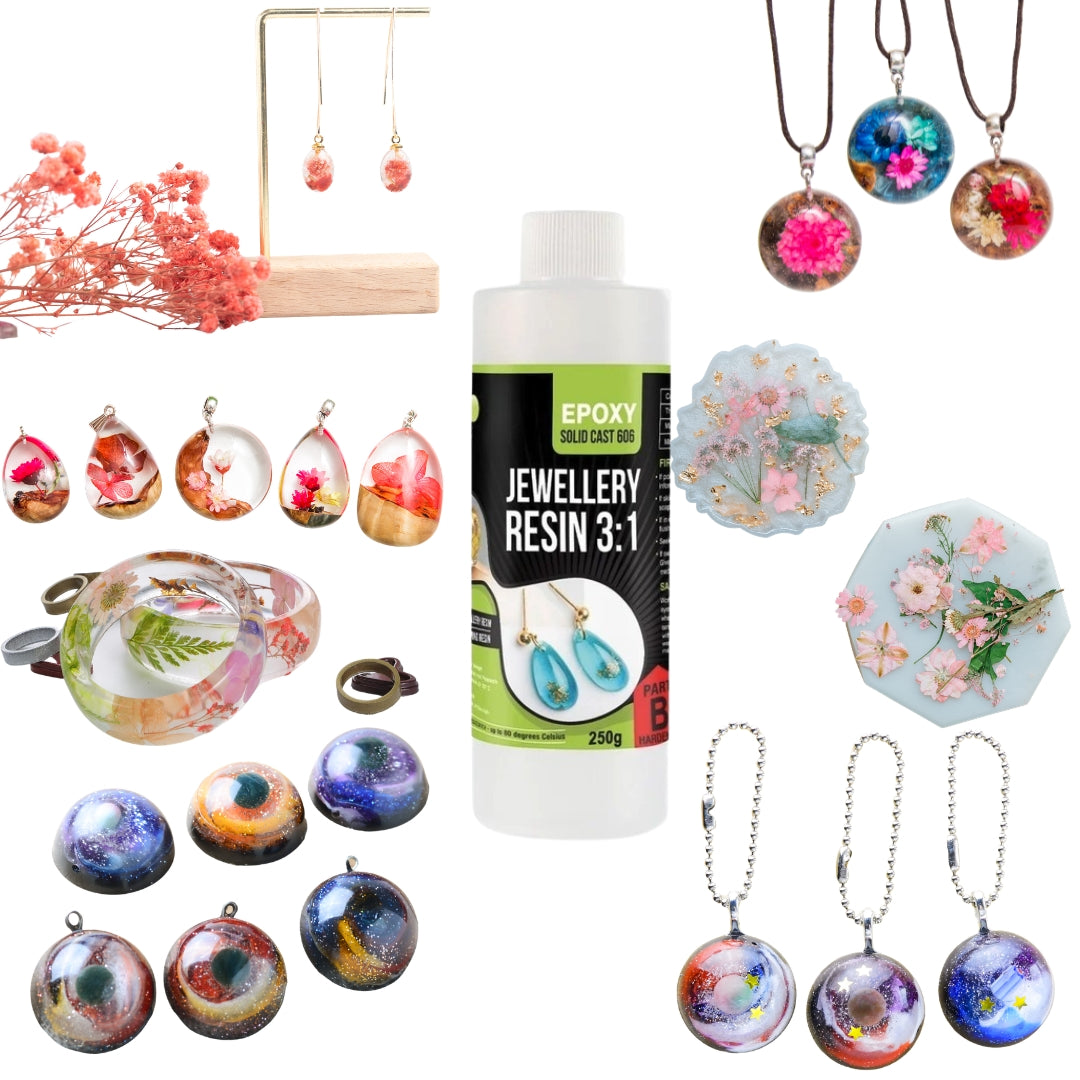 Clear Resin for Jewellery Making 3:1 Epoxy Kit Super Ultra Clear Doming and Casting 1kg