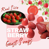 Strawberry Box Guest Soap Bars  Realistic Size bar (WS available) Gift Boxed