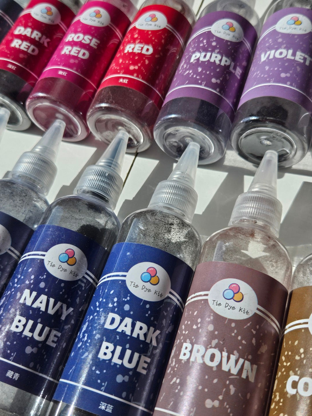 Tie Dye Powder Liquid Colours 125ml x 24 Colours