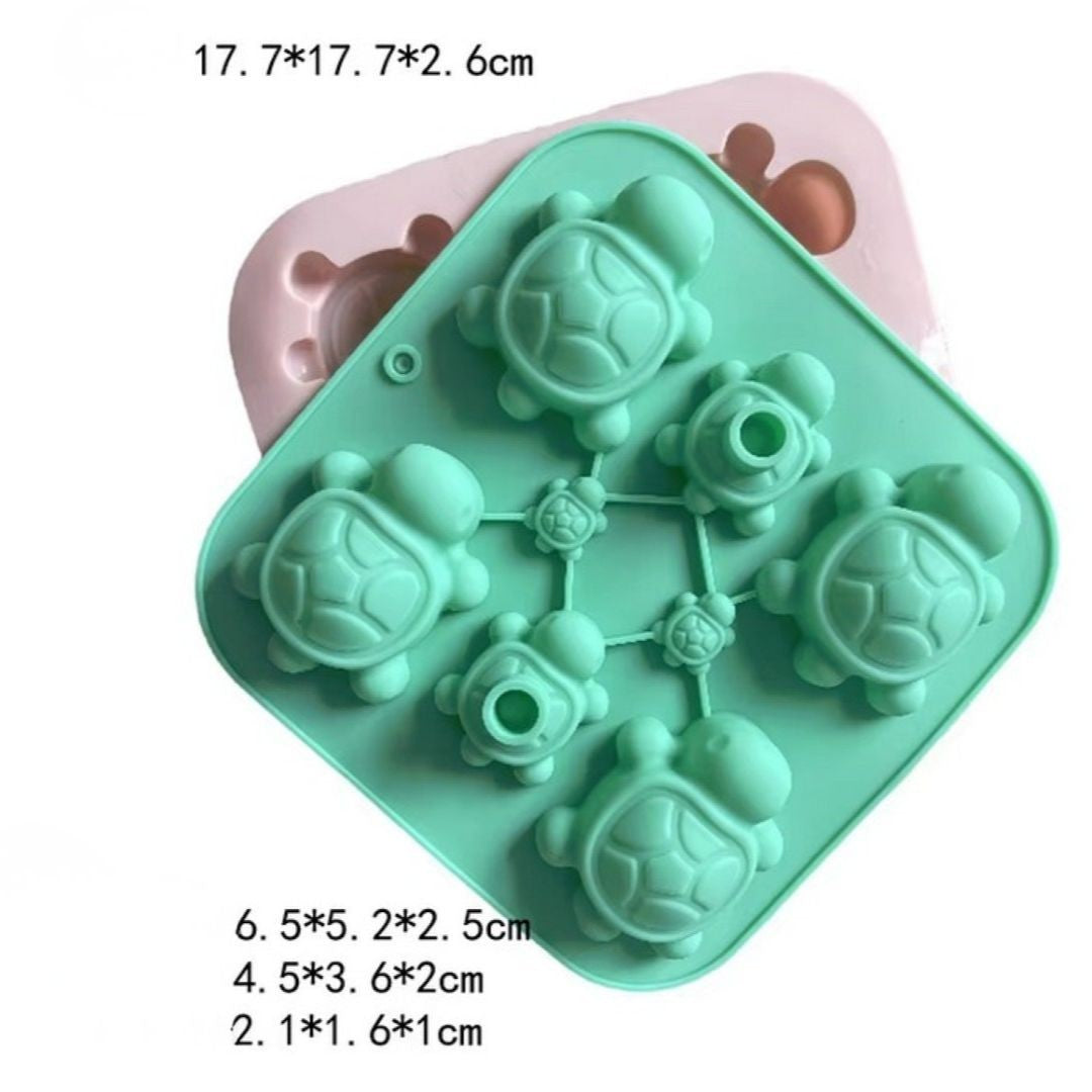 Turtle 3 sizes (8) Silicone Mould Super Cute Food Grade