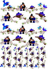 Pre Printed Water Slide Decal/ Dissolving/Tattoo Paper Wedding Birds