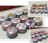 Floral Tin Lipstick / Lip Balm / shaving soap Pots