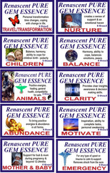Blended Gem Essences - 10 Varieties, Stock Strength 10ml