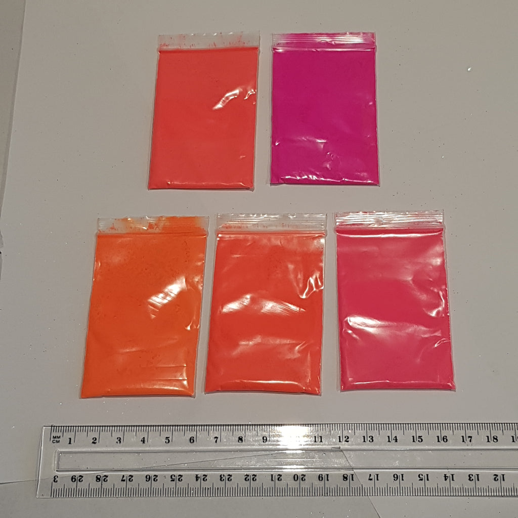 5 x neon pigment powder orange pink Sale