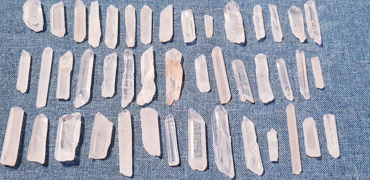 Quartz Crystal #3 Point Gemstone Crystals x 4