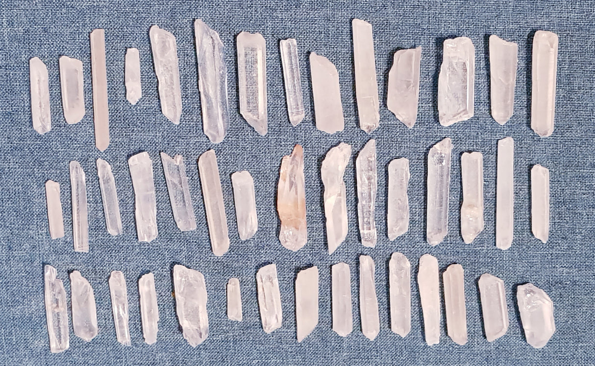Quartz Crystal #3 Point Gemstone Crystals x 4