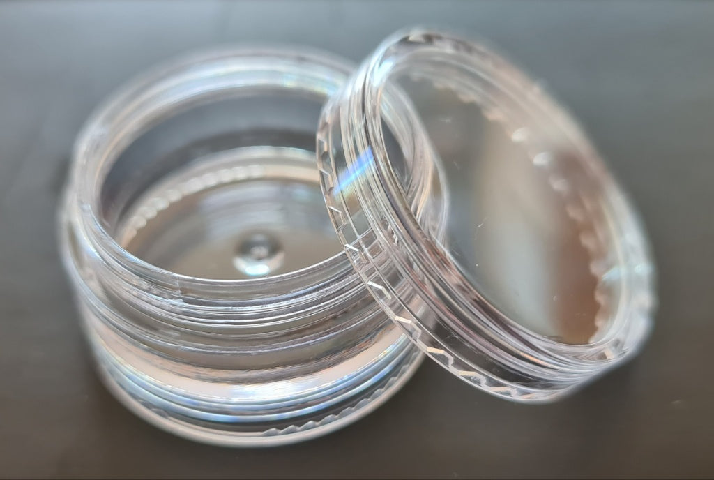 5ml Round Clear Pots + Lids Stackable