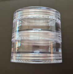 5ml Round Clear Pots + Lids Stackable