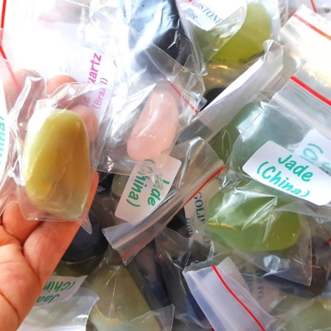 Tumbled GEM STONES x 5 Huge