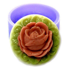 Rose Covered Round Silicone Mould
