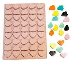 Cloud, Heart, Drip Raindrop 45 Cavity Silicone Mould
