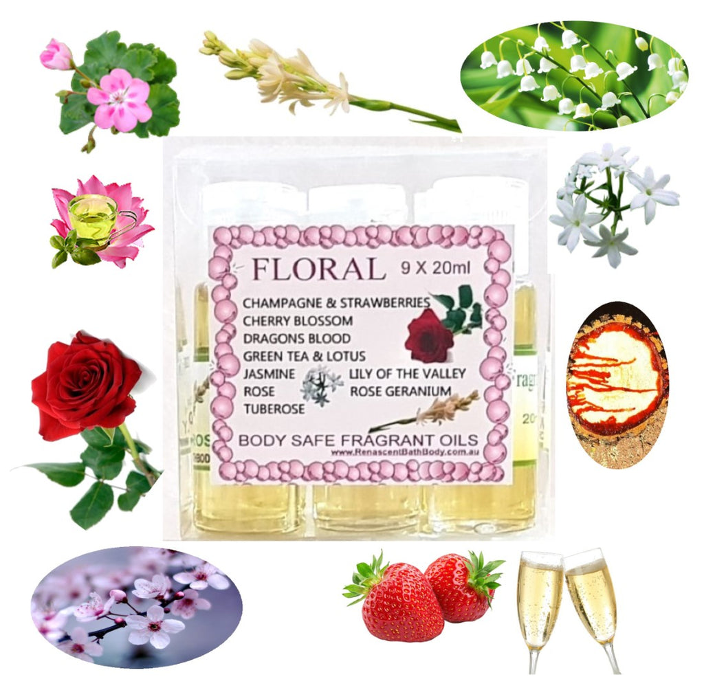 Floral Fragrances Fragrant Oil Kit X 9 Oils