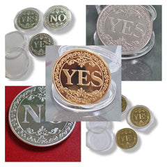 YES NO Fortune Telling Prediction Coin Gift Boxed Blessed