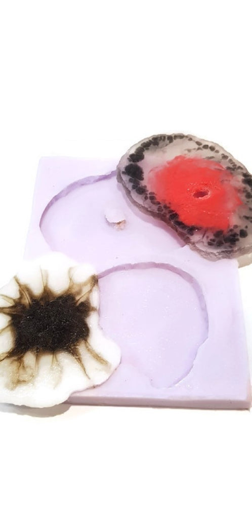 Geode Slice Silicone Mould (2 Cavities)