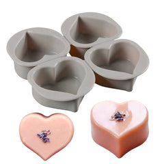 Hearts Curvy 4 Cavities Silicone Mould