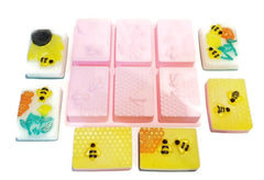 Honeybee Rectangle 6 cavity Silicone Mould