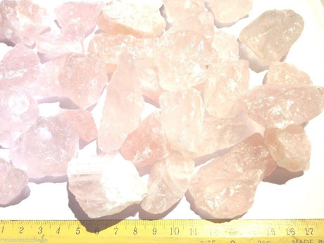 Rose Quartz Gemstones 6 x Rough Pieces