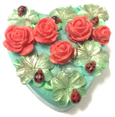 Ladybug / Ladybird Heart Silicone Soap Mould