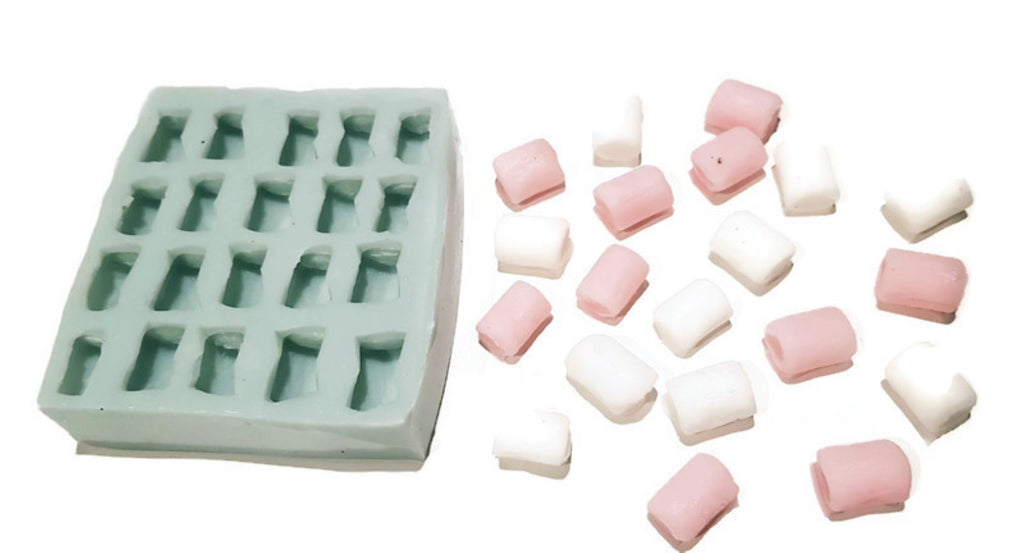 MARSHMALLOW MINIATURE Silicone Mold, Marshmallow Push Mold, Miniature  Marshmallows, 1 3 Scale Marshmallow Mold, Tinyhousemolds, Marshmallows 