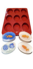 Oval 9 Silicone Mould