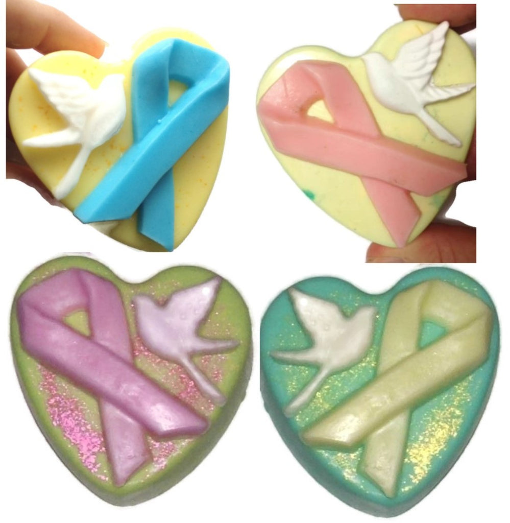 Peace Dove Awareness Ribbon Silicone Mould: Autism, Breast Cancer