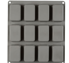 RECTANGLE ROUNDED (12 Cavity) Silicone Soap Mould