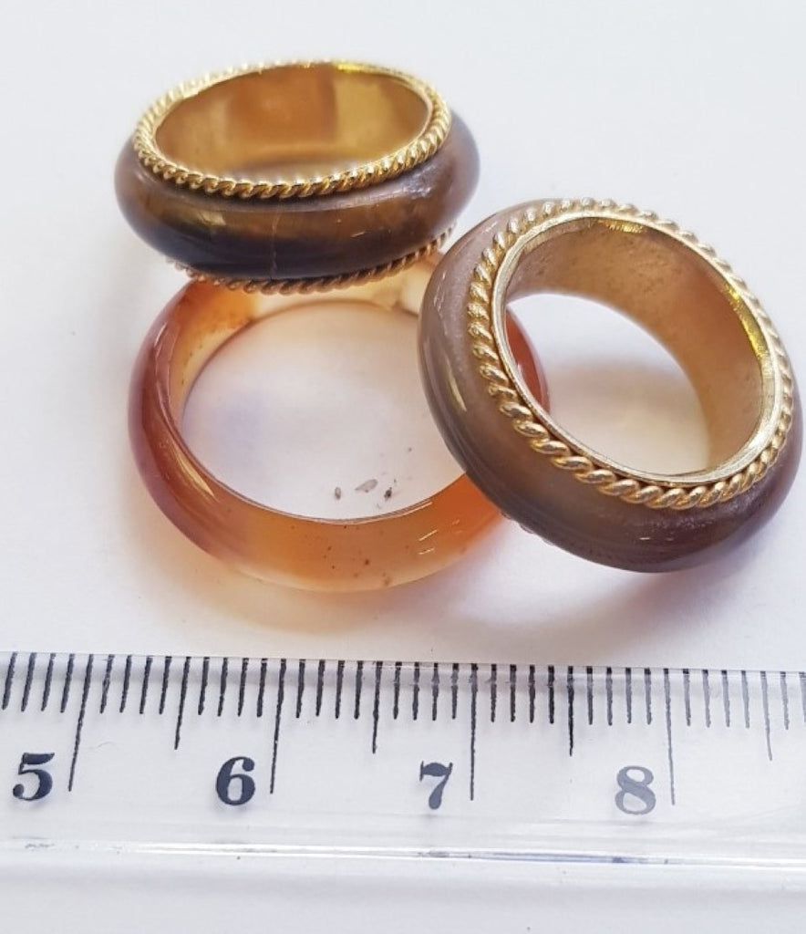 Rings Tumbled Polished Gemstone Pendant