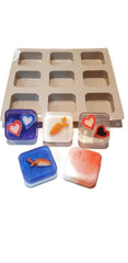 Square Bevelled (9 Cavity) Silicone Mould