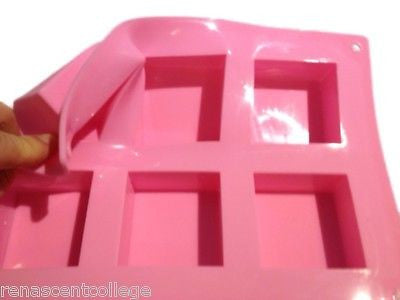 Square (6 Cavity) Silicone Soap Mould