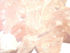 Rose Quartz Gemstones 6 x Rough Pieces