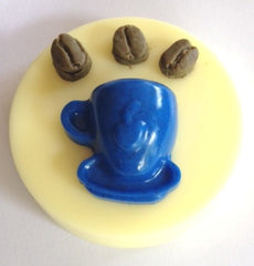 Coffee Cup and Beans Silicone Mould OVERSTOCK SPECIAL
