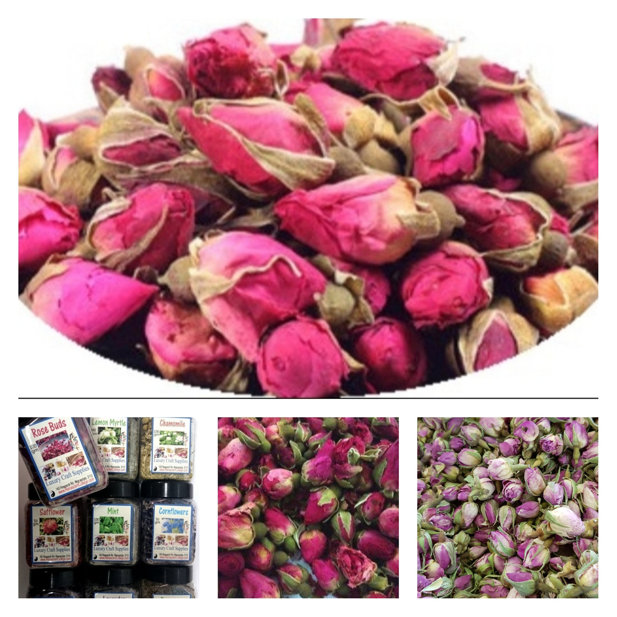 Rose Buds Pink/Red Dried SUPER SPECIAL CLEARANCE - 2nds