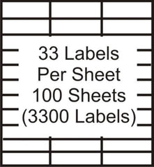 33 x 100 Address Mailing Label 70X25.4mm Peel + Stick